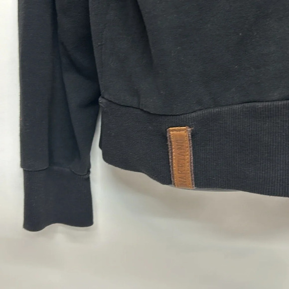 Naketano sweatshirt with cowl and hood. Brave New World, black size medium. - Picture 4 of 6
